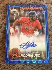 2024 Topps Chrome Update JOHNATHAN RODRIGUEZ Blue RayWave Refractor Auto RC /150