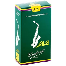 Vandoren Java Alto Saxophone Reeds Strength - 2.5, Box of 10