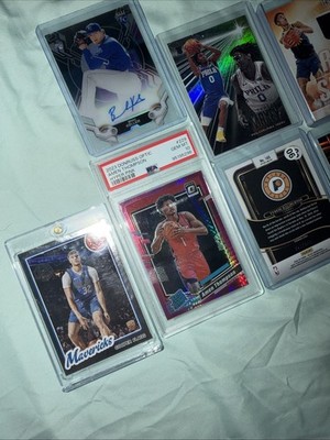 NBA 9 Card Lot Ft PSA 10 Amen Thompson And Rookie Cooper Flagg