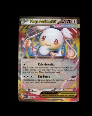 Mega Audino ex 172/217 Double Rare Ascended Heroes Pokemon Holo Near Mint