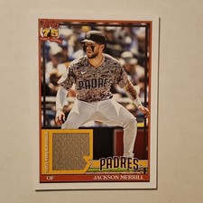 2026 Topps Series 1 1991 Topps Relics Jackson Merrill #91R-JME Padres Relic