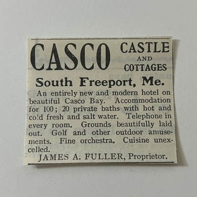 #ad Casco Castle amp; Cottages James Fuller South Freeport ME 1903 Magazine Ad SAG6 S16 $27.00