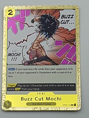 One Piece TCG Einzelkarte Buzz Cut Mochi Pillars of Strength Englisch NM Holo