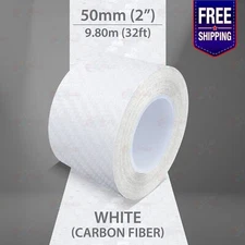 CARBON FIBER WHITE 2" PIN STRIPE Car Model Motorcycle TAPE Vinyl Sticker 50mm