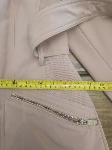 GUESS Women's Belted Softshell Coat with Hood - Pink-XL - Picture 8 of 15