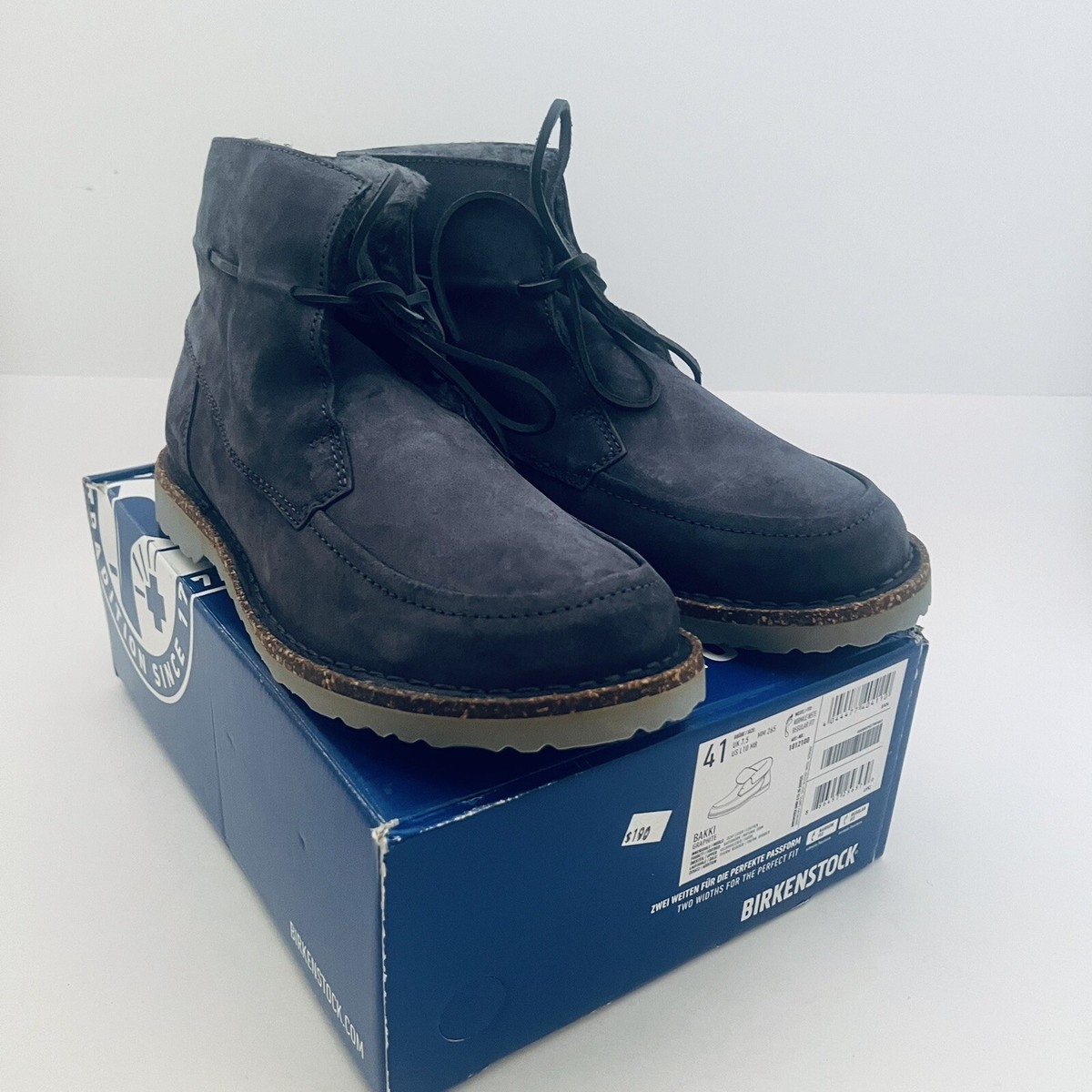 Birkenstock Bakki Graphite 41 L10 M8 Suede Leather Shearling  display picture 1