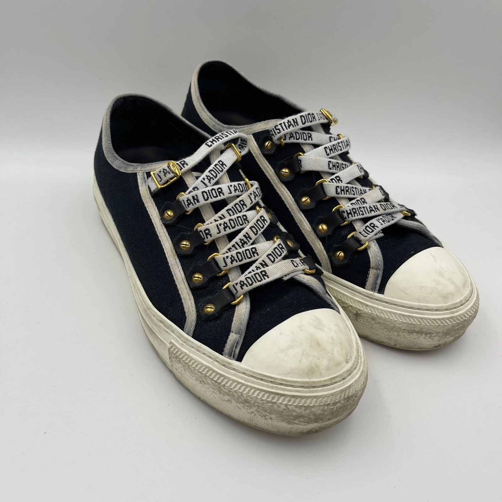 Baskets Dior Walk N Dior en toile noire chaussure femme taille 38