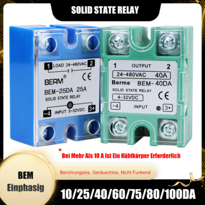 BEM-(10/25/40/60/75/80/100DA) Solid State Relays DC3-32V Bis AC24-480V Einphasig