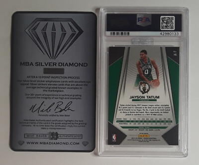2017-18 Panini SILVER Prizm MBA SILVER DIAMOND Jayson Tatum #16
