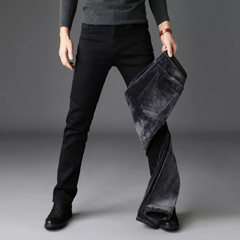 Fleece jeans mens sales