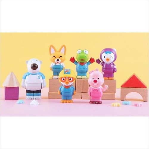 Pororo&Friends Mini Figure Set 6 Pezzi Eddy Crong Petty Loopy Poby - Foto 4 di 4