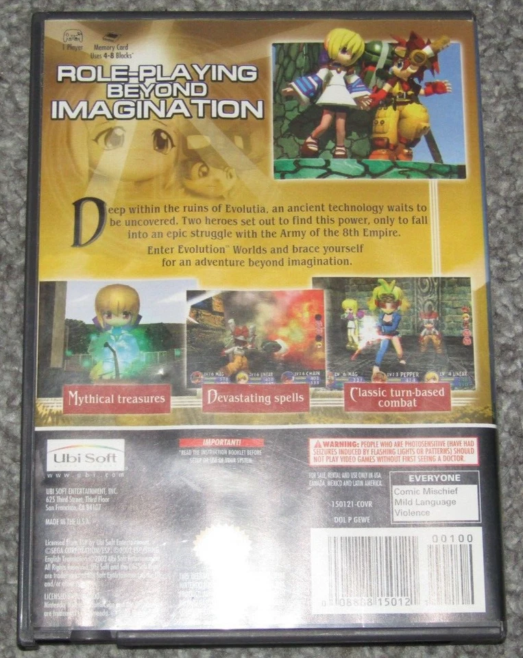Evolution Worlds (Nintendo GameCube, 2002) GCN NTSC-U/C - Image 2 of 3