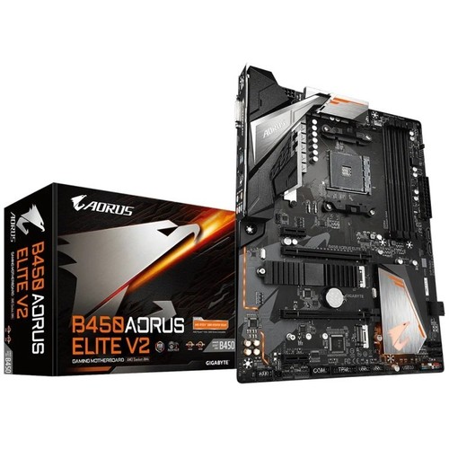 Gigabyte B450 AORUS ELITE V2 AM4 Socket DDR4 ATX Motherboard - Used