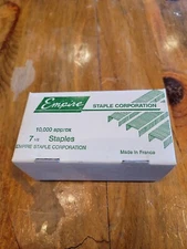 2pk Empire Staples, 7-S3G, 1/2”-12mm, 10,000/box New Made In France Old Stock
