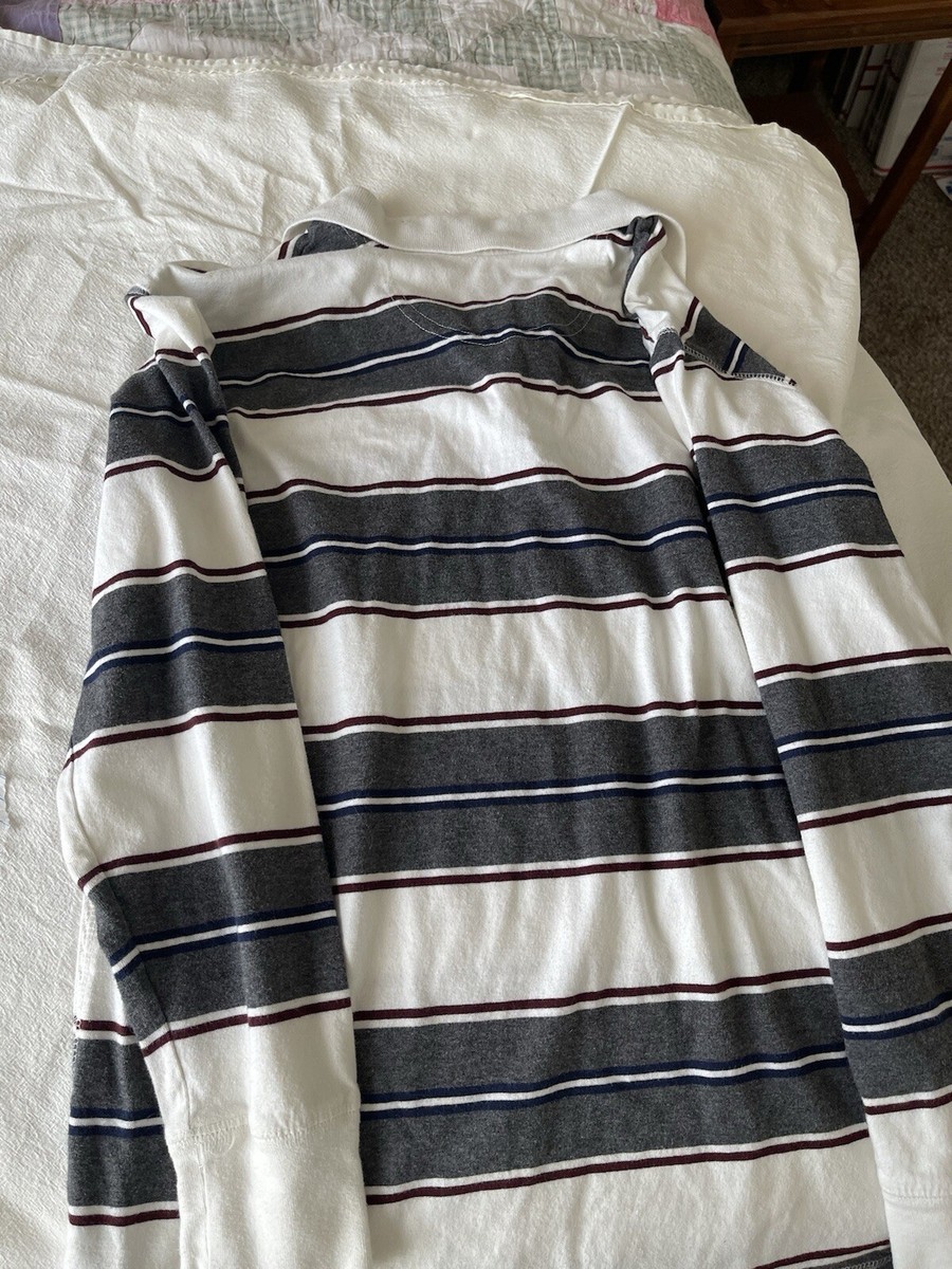 Arizona LS Men's XL 100% Cotton Burgundy, Navy, Grey and White