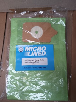 10 PK DVC BRAND MICRO LINED DVC NUMATIC HENRY, HETTY, BASIL& JAMES MICRO OPEN BX