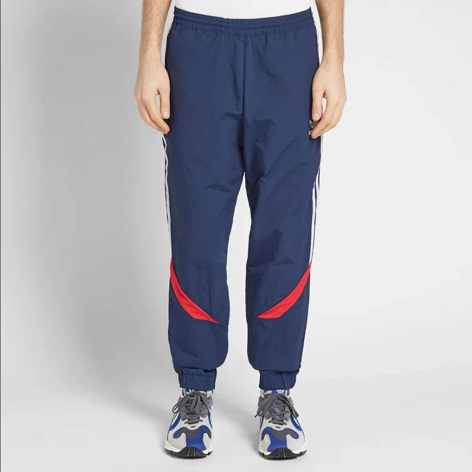 Flojamente estrategia Botánico adidas Originals Sportive Retro Men Track Pants Navy White EJ0952 | eBay