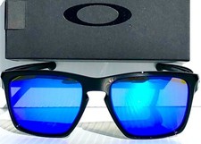 Oakley SLIVER XL Shiny Black POLARIZED Galaxy Blue 2 lens set Sunglass 9341-05