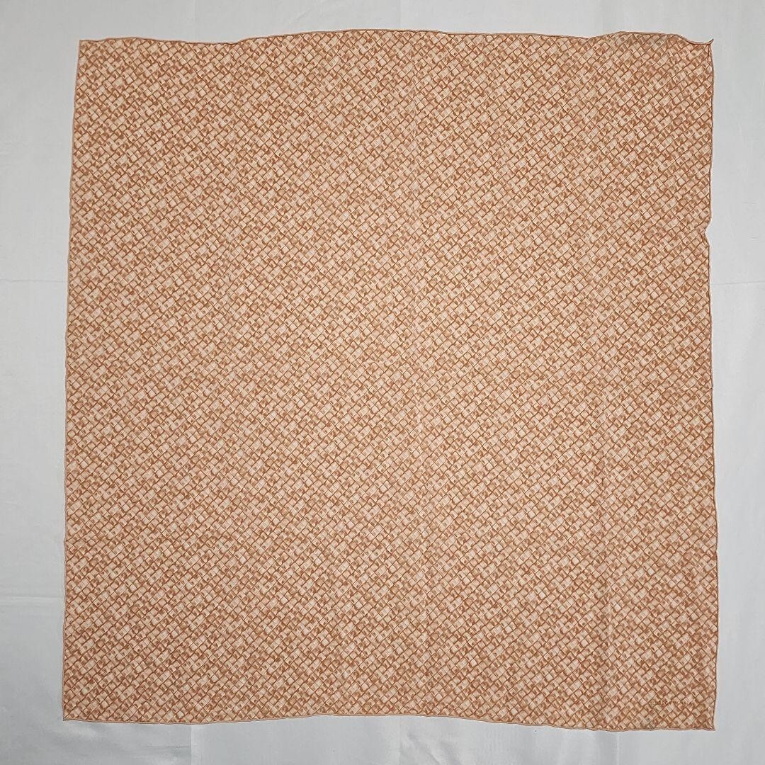 BOTTEGA VENETA scarf silk Intrecciato Pink Beige Size 33in