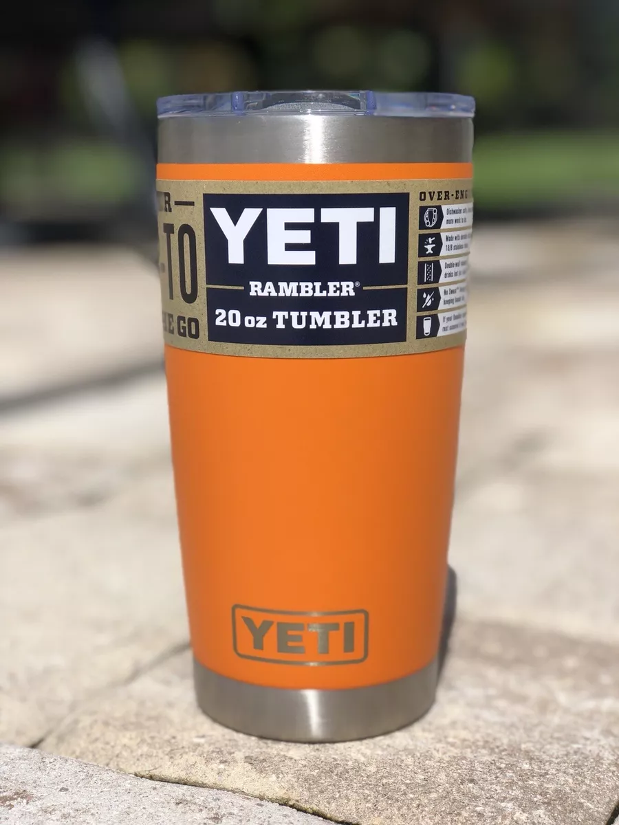 YETI Rambler 20 oz Tumbler w/ Magslider Lid King Crab Orange Limited Release