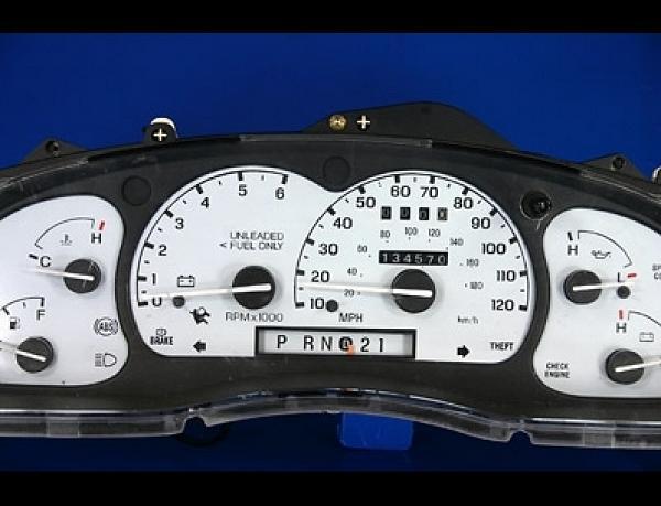 1996 Ford Ranger Explorer Instrument Dash Cluster White Face 1996 Ford Ranger Explorer Instrument Dash Cluster White Face