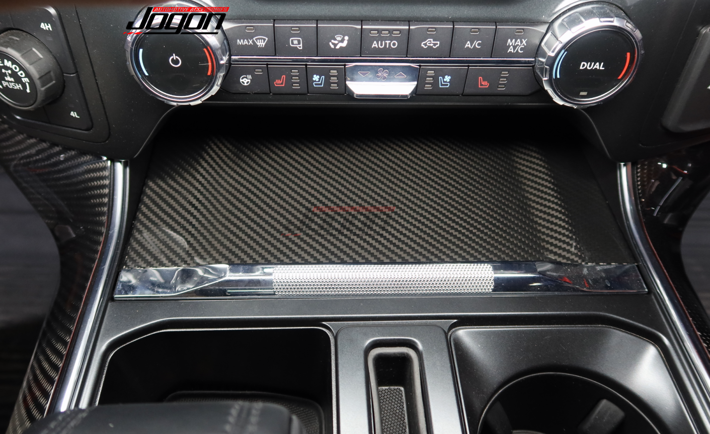 Real Carbon Console Wireless Charger Panel Trim For Ford F150 F-150 Raptor 2021+ - Picture 2 of 12