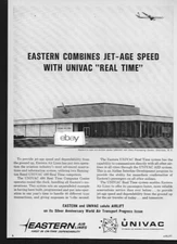EASTERN AIRLINES 1962 JET AGE SPEED RESERVATION CENTER IN CHARLOTTE,NC UNIVAC AD