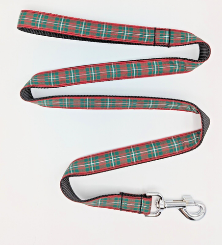 Red Green Macgregor Tartan Reducing Width Martingale Dog Collar Lead Set Whippet - Picture 7 of 7