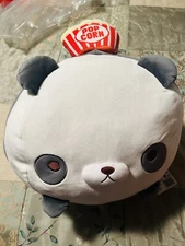 JUMBO Yamani Mogu Panda with Popcorn Hat 17” Large Bear Plush Mochi Kawaii NWT