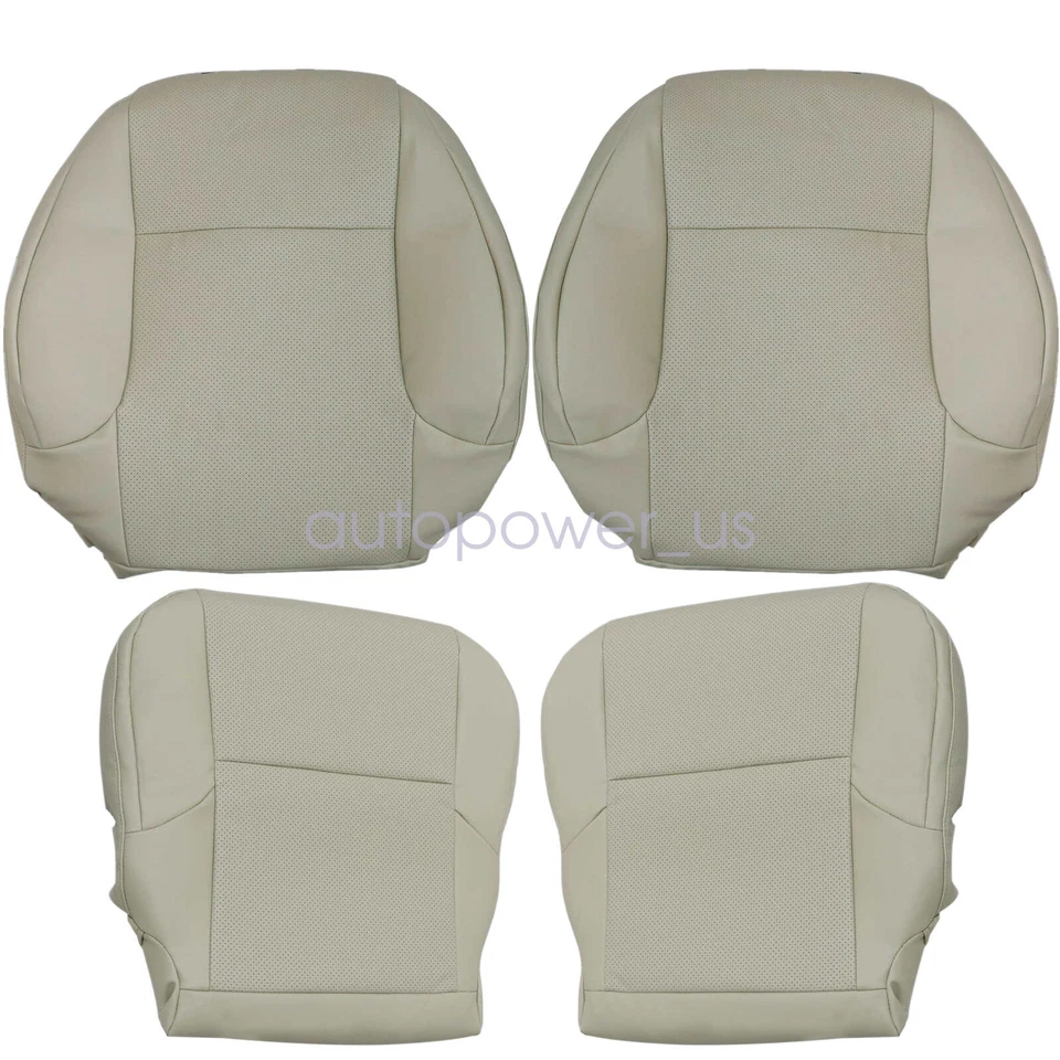 For Lexus GX460 2010-2017 Front Bottom & Top Leather Seat Cover Perforated Tan — 第 4/4 张图片