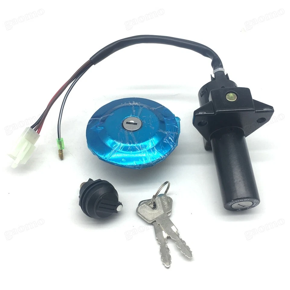 Nuevo juego de bloqueo de asiento interruptor de encendido tapa de gas combustible apto para Yamaha YBR 125 2004-2017 Foto 2 de 4