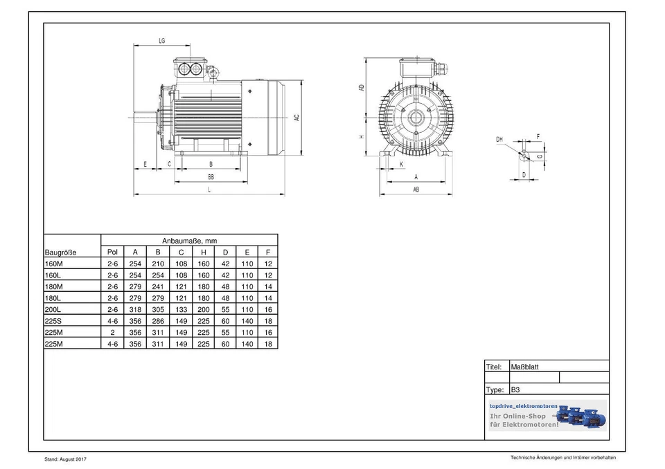 Drehstrom-Motor IE3 Energiesparmotor 11 kW 3000 U/min. B3, Elektromotor Grauguss - Bild 2 von 4