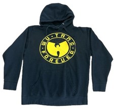 Wu-Tang Clan Hoodie Pullover Forever Graphic Print Black Heavyweight Men's Large