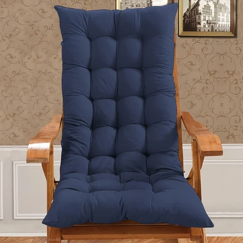 Chaise Lounge Cushion Seat Back Indoor Outdoor Rocking Chair Sofa Cushion w/ Tie - Picture 6 of 15