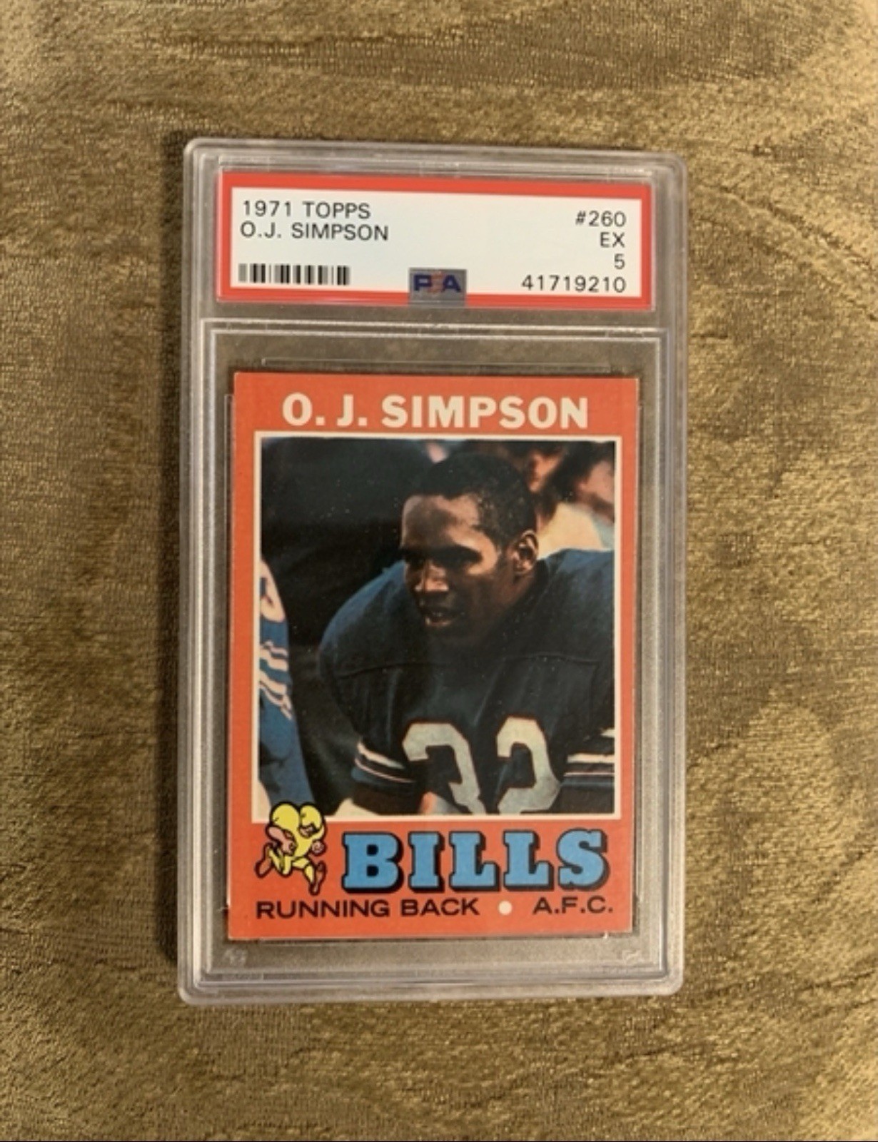 1971 Topps Football OJ O.J. Simpson #260 PSA 5 EX HOF Buffalo Bills c1