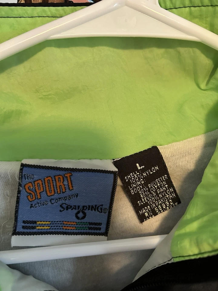 Chaqueta cortavientos vintage para hombre Spalding talla grande Foto 3 de 4