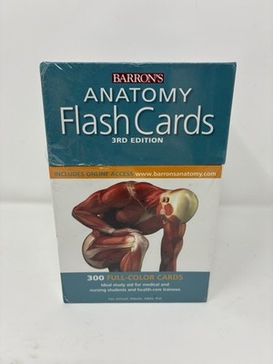 Barron's Anatomy Flash Cards 3rd Edition 300 Full Color Cards SEALED