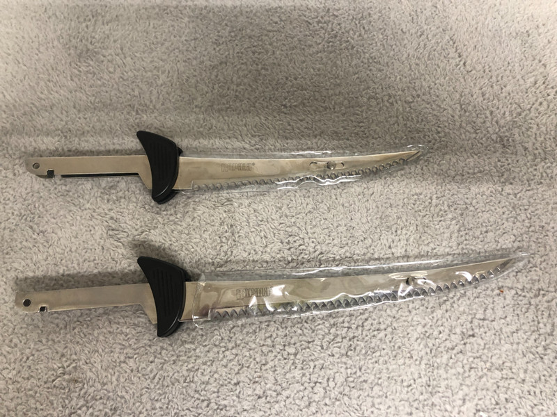 TWO  Sets Rapala Electric Fillet Knife Blades - NOS - 6 1/2" + 8" Approx Sizes