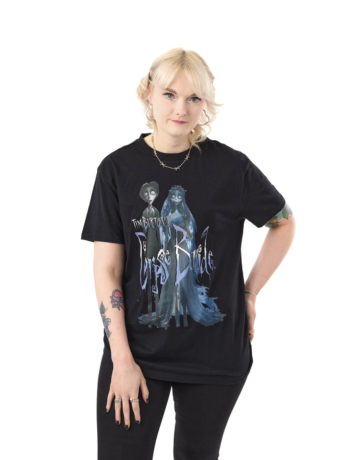Corpse Bride Schwarz Victor and Emily Kurzärmeliges T-Shirt Unisex Erwachsene