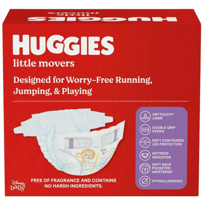 2 Box Huggies Little Movers Baby Diapers, Size 7, 41+ lbs, 42 Ct Box