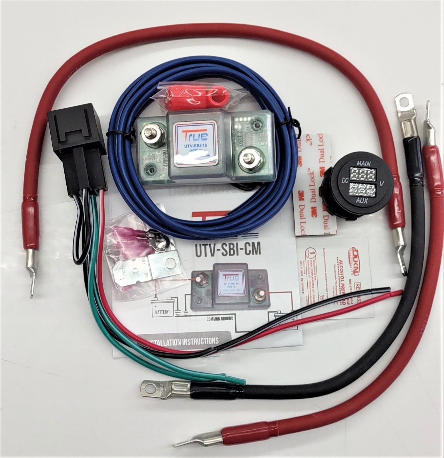 TRUE UTV-SBI-18CM Dual Battery Isolator Connect and Monitor Kit
