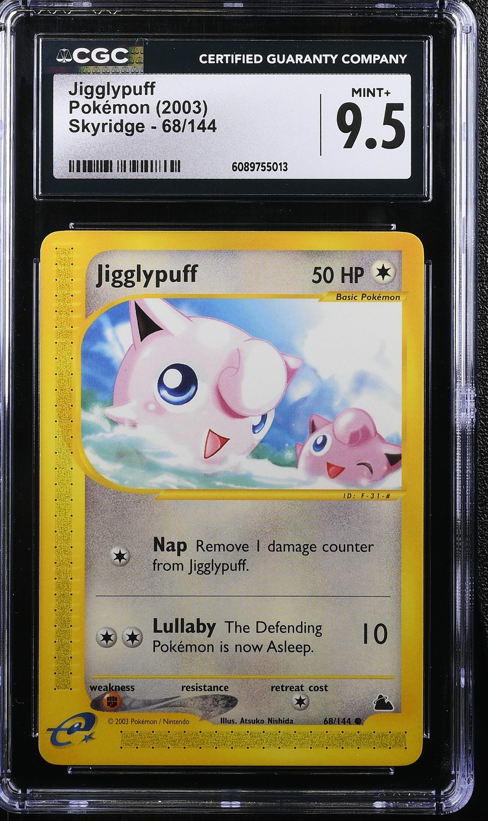 2003 CGC 9.5 Graded Pokemon Jigglypuff 68/144 Skyridge