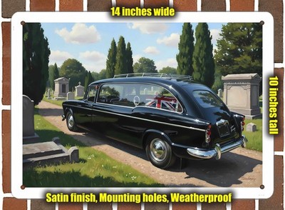 Metal Sign - 1967 Humber Super Snipe Series V Hearse Oil Painting - 14x10