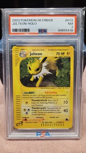 2003 Pokemon Skyridge Jolteon Holo #H12 PSA 7