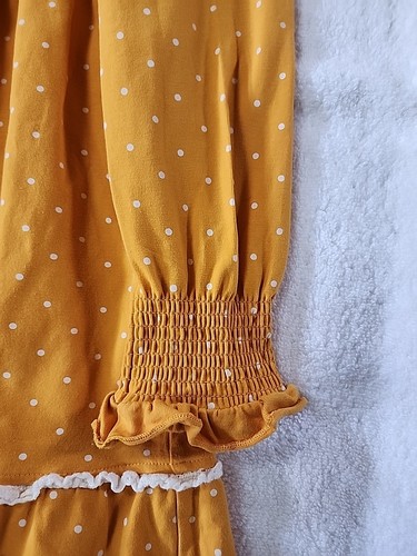 Matilda Jane Girls Yellow Polka-dots Dress Size 12 Preowned - Picture 3 of 7