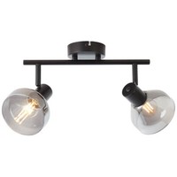 Brilliant Reflekt Spot Wand Decken Strahler Leuchte Lampe 2-Flg E14 Rauchglas