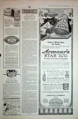 Original 1916 Print Ad: Armour's Star ''The Ham What Am'' #Armour Company