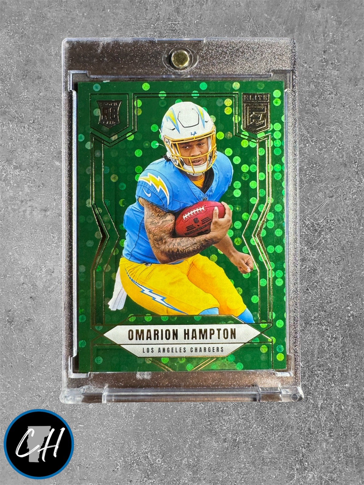 2025 Panini Donruss Elite - Rookies Omarion Hampton #132 Green Disco (RC)