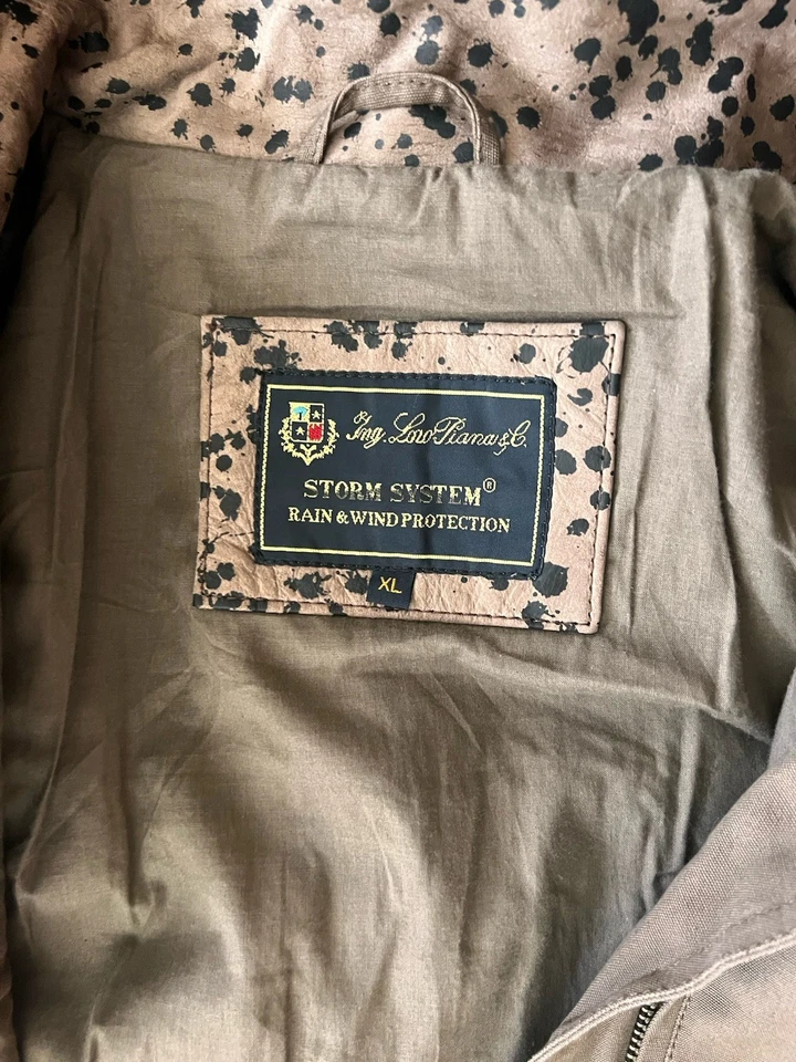 Luxury LORO PIANA Storm System Men's Field Jacket XL Cotton Canvas & Leather - Image 3 of 4