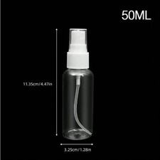 20/50/80ml Plastic Transparent Spray Bottle Refillable Small Travel Mist Empty
